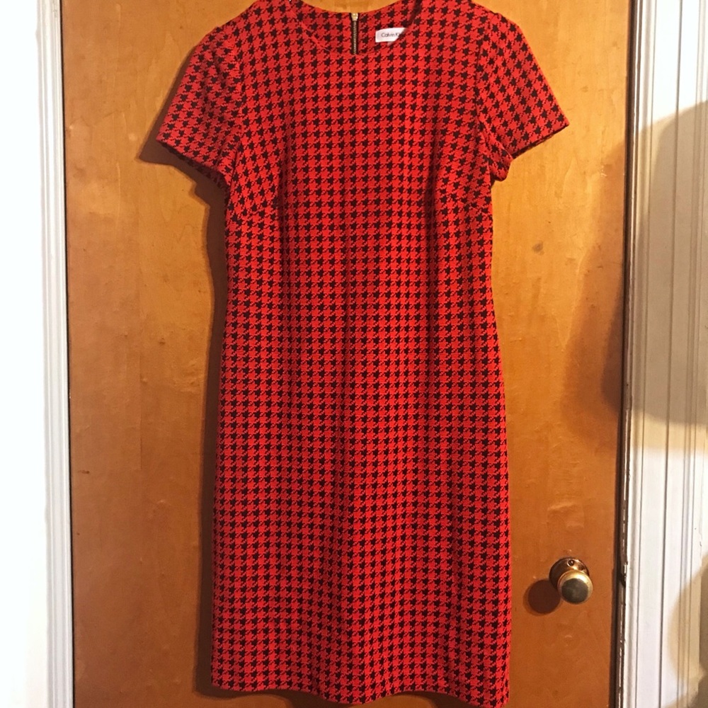 Red and Black Calvin Klein Dress